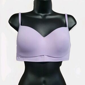 Join-Eby.com Size XL Lilac Purple Lightly Padded Contour Wireless T-Shirt Bra